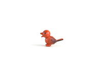 Vintage 1:12 Miniature Orange & Black Plastic Bird Figurine