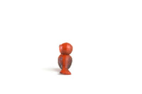 Vintage 1:12 Miniature Orange & Black Plastic Bird Figurine
