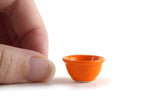 Vintage 1:12 Miniature Dollhouse Orange Porcelain Bowl