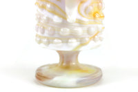 Vintage Orange Slag Glass Hobnail Toothpick Holder Creamer