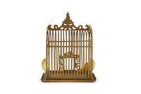 Vintage 1:12 Brass Ornate Miniature Dollhouse Birdcage