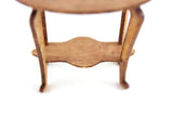 Vintage 1:12 Miniature Dollhouse Oval Wooden End Table or Side Table