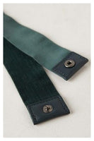 New Anthropologie Green Velvet & Silver Sequin Beaded Embellished "Parkington Belt", Size S