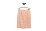 Vintage Peach & Pink Printed Pencil Skirt