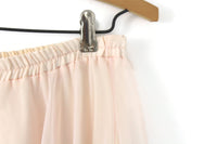 Vintage Light Peachy-Pink Chiffon Maxi Skirt