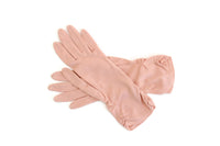 Vintage Peach Ladies' Mid-Length Formal Dress Gloves