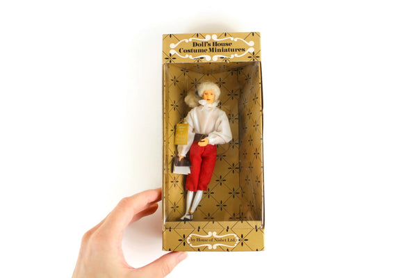 New Vintage 1:12 Dollhouse Williamsburg Grandfather Figurine by Peggy Nisbet