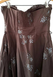 New Anthropologie Brown Floral "Peppermint Tea Dress" by Odille, Size 6, Originally $148
