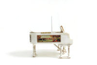 Vintage Petite Princess Dollhouse Miniature Grand Piano & Red Velvet Bench