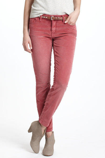 Anthropologie "Pilcro Stet Slim Ankle Zippered Cords" in Pink by Pilcro & the Letterpress, Size 30, Originally $98