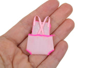 Vintage 1:12 Miniature Dollhouse Pink Little Girl's Swimsuit