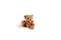 Vintage 1:12 Miniature Dollhouse Light Pink Flocked Teddy Bear