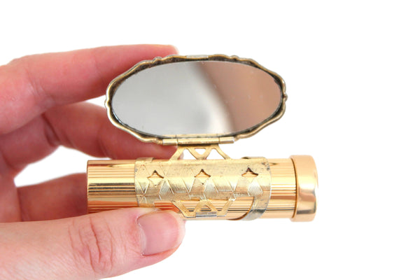 vintage lipstick case with mirror