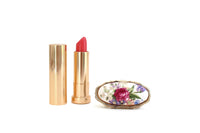 Vintage Floral Print Flip-Up Lipstick Case Mirror