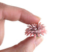 Vintage Pink Enamel Chrysanthemum Flower Clip-On Earrings