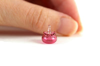 Vintage Micro Mini Pink Glass Miniature Dollhouse Basket