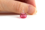 Vintage Micro Mini Pink Glass Miniature Dollhouse Basket