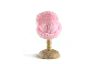 Vintage 1:12 Miniature Dollhouse Pink Knit Hat with Flowers