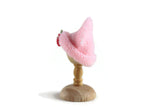Vintage 1:12 Miniature Dollhouse Pink Knit Hat with Flowers