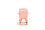 Vintage 1:12 Miniature Dollhouse Pink Plastic Stroller by Acme