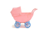 Vintage 1:16 Miniature Dollhouse Pink Plastic Stroller by Renwal