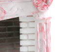 Vintage 1:12 Miniature Dollhouse Pink Ceramic Fireplace