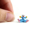 Vintage 1:12 Miniature Dollhouse Micro Mini Blue & Pink Metal Clown Doll Figurine