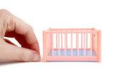 Vintage 1:16 Miniature Dollhouse Pink & Blue Plastic Playpen by Renwal