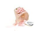 Artisan-Made Vintage Pink 1:12 Miniature Dollhouse Bonnet Hat by Nancy Manders