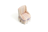 Vintage 1:12 Miniature Dollhouse Pink & Purple Striped Chair