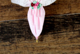 Vintage 1:12 Miniature Dollhouse Pink & White Umbrella or Parasol