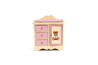 Vintage 1:12 Miniature Dollhouse Wooden Baby Armoire Dresser