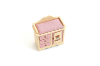 Vintage 1:12 Miniature Dollhouse Wooden Baby Armoire Dresser