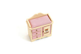 Vintage 1:12 Miniature Dollhouse Wooden Baby Armoire Dresser