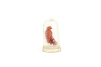 Vintage 1:12 Miniature Dollhouse Cloche with Copper Bird Figurine