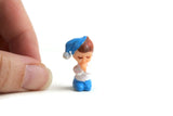 Vintage 1:12 Miniature Dollhouse Plastic Praying Boy Doll Figurine