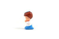 Vintage 1:12 Miniature Dollhouse Plastic Praying Boy Doll Figurine