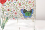 New Rare Anthropologie Terrain "Poppy & Butterfly Cloche" Floral Print Cloche Terrarium