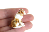 Vintage 1:12 Miniature Dollhouse Porcelain Collie Puppy Dog Figurine