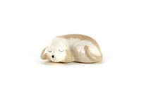 Vintage Porcelain Sleeping Dog Figurine