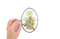 Vintage Framed Pressed Dried Flower Wall Hanging