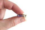 Vintage Purple Amethyst Polished Stone Pendant Charm