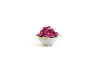 Vintage 1:12 Miniature Dollhouse Purple Violet Flower Arrangement