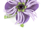 Large Vintage Purple & Lavender Enamel Flower Brooch