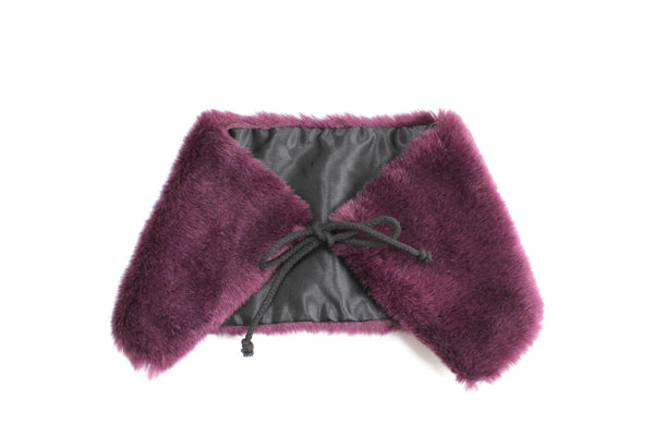 Vintage Purple Faux Fur Collar Scarf