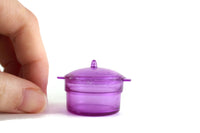 Vintage 1:6 Miniature Dollhouse 14 Piece Purple Plastic Dish & Cookware Set