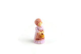 Vintage 1:12 Miniature Dollhouse Doll Figurine with Bonnet