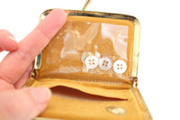 Vintage Gold Coin Purse Compact Travel Sewing Kit with Accessories