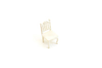 Vintage Quarter Scale 1:48 Miniature Dollhouse White Dining Chair