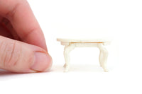 Vintage Quarter Scale 1:48 Miniature Dollhouse White Dining Table